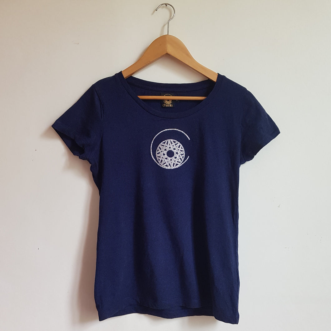 T-shirt bleu chiné